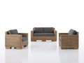 Divani da esterno - rattan sintetico-tessuto - 166x84x77 cm - marrone-grigio scuro - stile rustico moderno