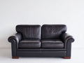 Divano a due posti - Pelle - 172x93x86 cm - Nero - Stile vintage