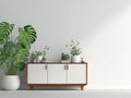 Mobile ingresso - legno - 158x41x79 cm - bianco-marrone naturale - stile moderno